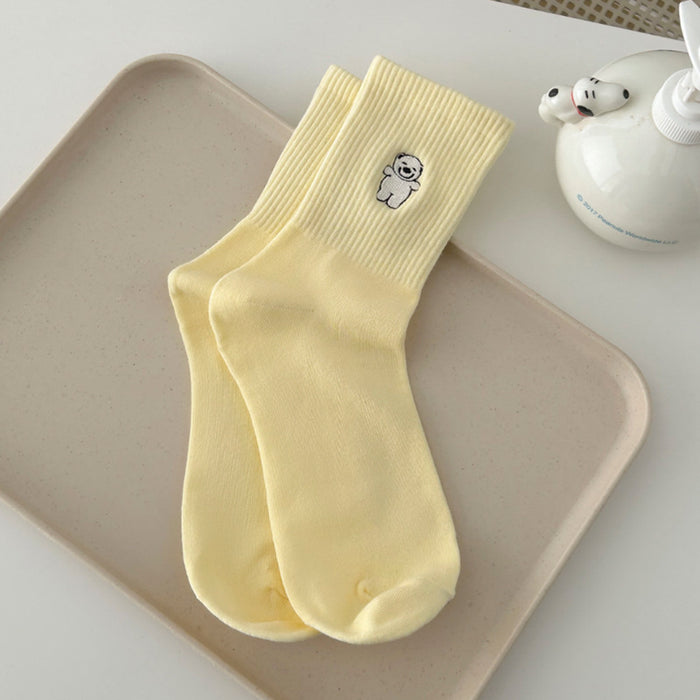 Wholesale Cute striped mid tube socks, casual pile socks