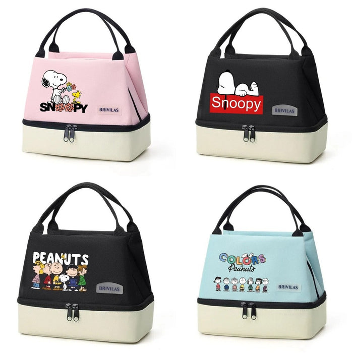 Wholesale Cartoon Cute Print Double-Layer Insulated Bag  Handbags