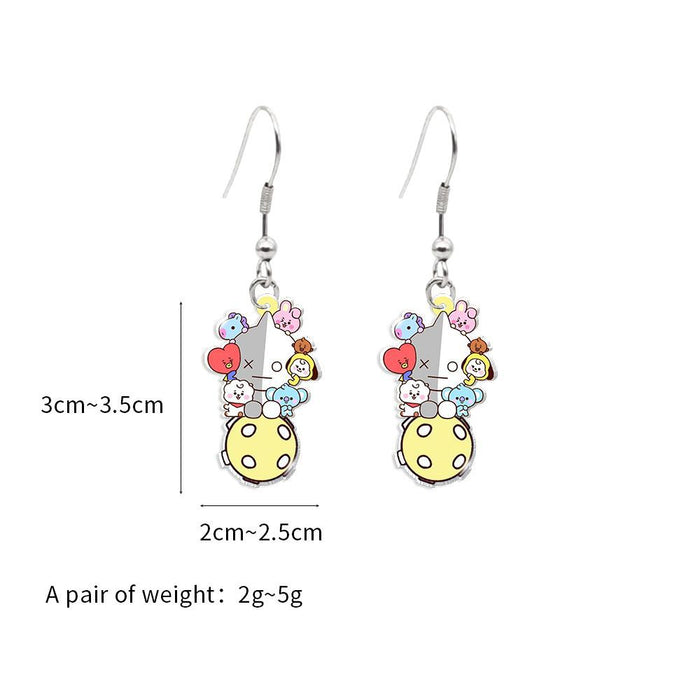 Wholesale Cartoon Acrylic Earrings JDC-ES-XiangL044