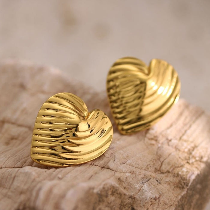 Wholesale Stainless Steel Geometric Oil-pressure Earrings