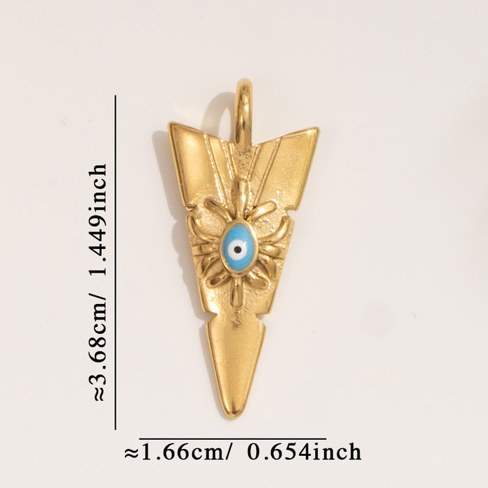 Wholesale Fashion and Personalized Stainless Steel Pendant DIY Design Eye Pendant Color Preserving Wholesale