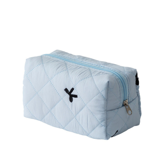 Wholesale Bow Quilted Lipstick Earphone Data Cable Bag Cosmetic Bag