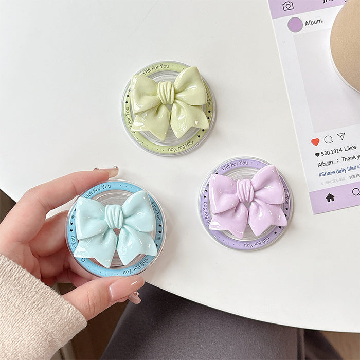 Wholesale Solid-Color Bowknot Magnetic Phone Grips