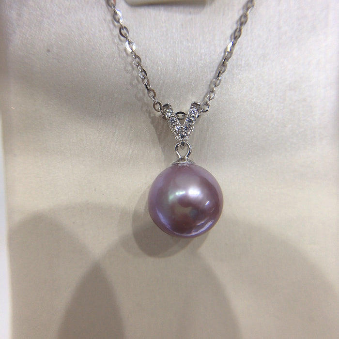 Wholesale Pearl pendant, pure silver pearl necklace, collarbone chain