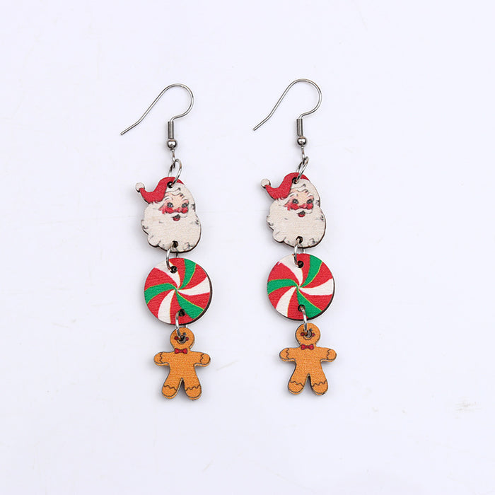 Wholesale Christmas earring simple all-match  elk snowflake earrings