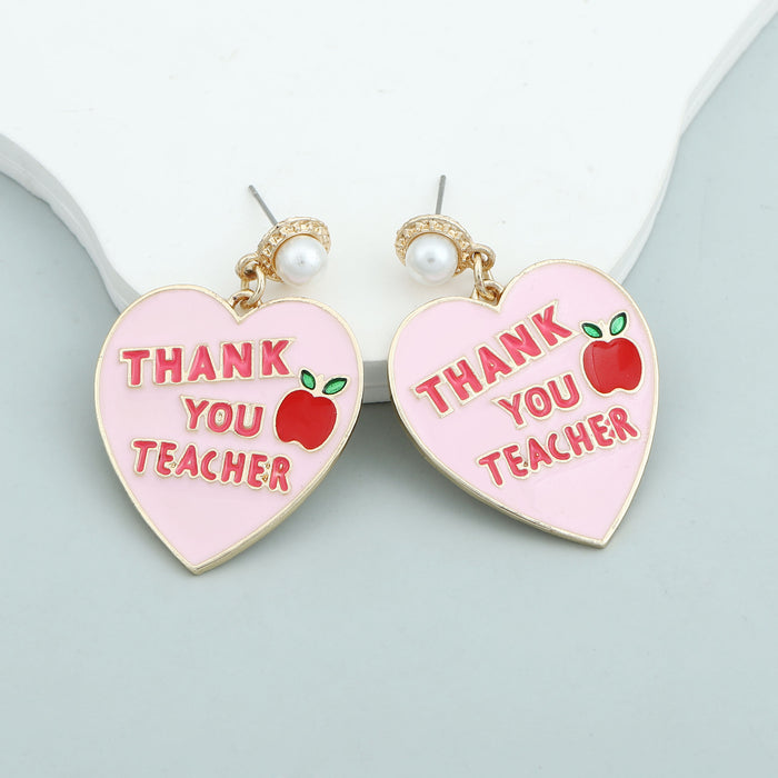 Wholesale love enamel Joker temperament creative personality women earrings earrings