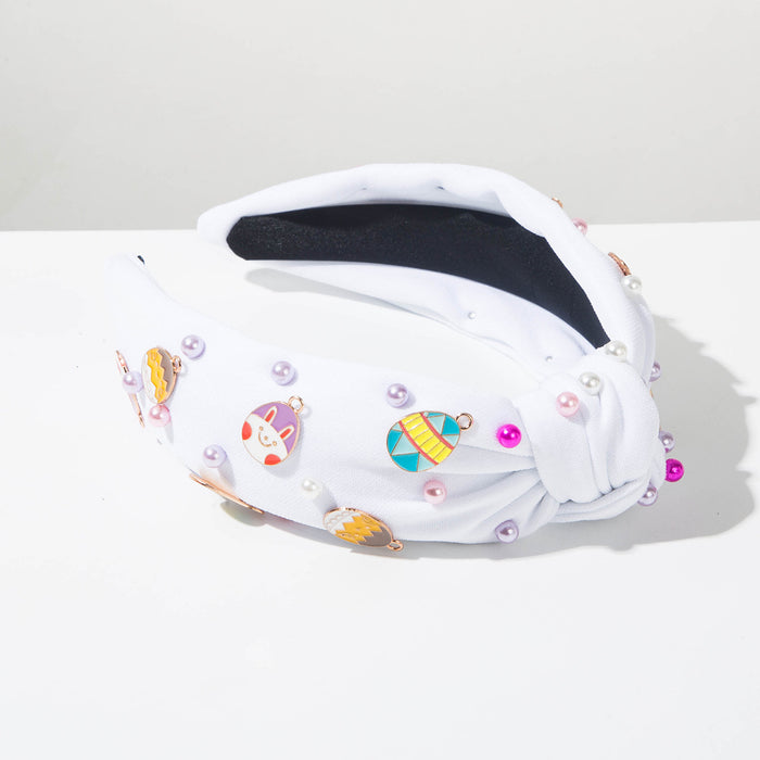 Wholesale Easter bunny and egg themed knotted wide headband