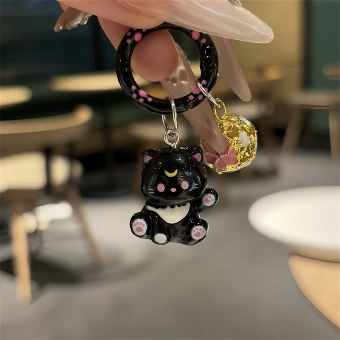 Wholesale Cute Cat Bell Keychain Girl's Bag Accessories Pendant