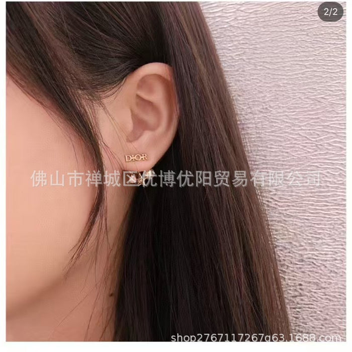 Wholesale letter tassel pearl earrings female