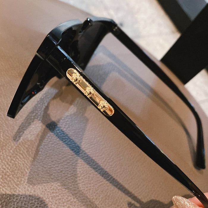 Wholesale Large frame square slimming polarized sunglasses street photography sunglasses trendy posing and matching
