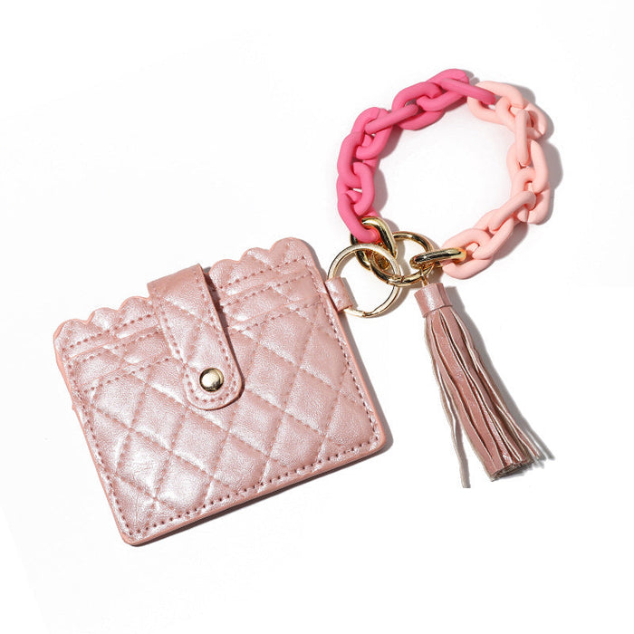 Wholesale Keychains Acrylic Macarons Diamond Wallets JDC-KC-NuoYi021