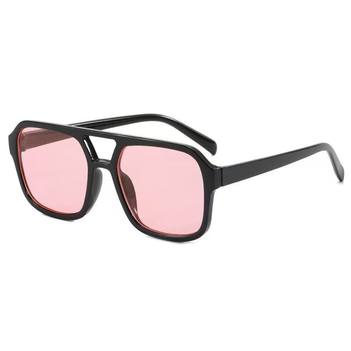 Wholesale Square Sunglasses Retro Large Frame Pilot Glasses Ocean Lens Sunglasses