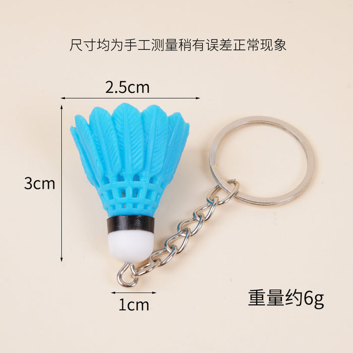Wholesale Badminton Keychain Pendant PVC Sports DIY Accessory MOQ≥5