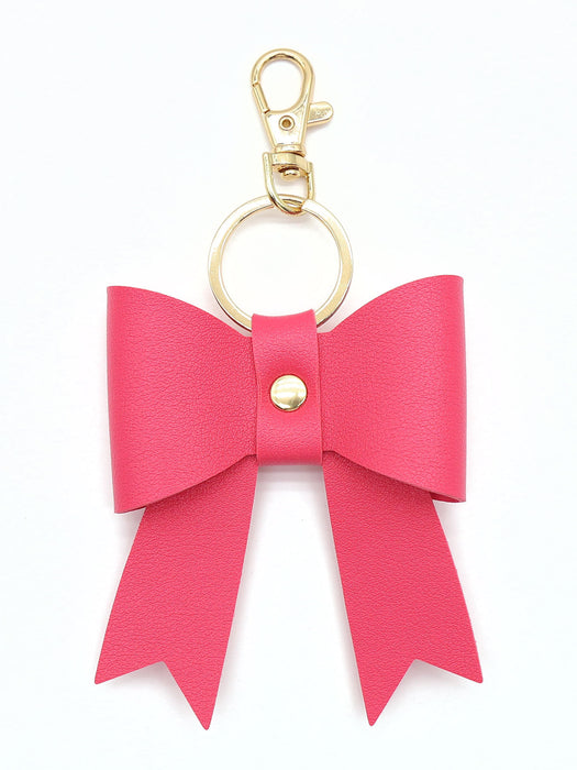Wholesale Simple leather bow shape key chain bag pendant accessories