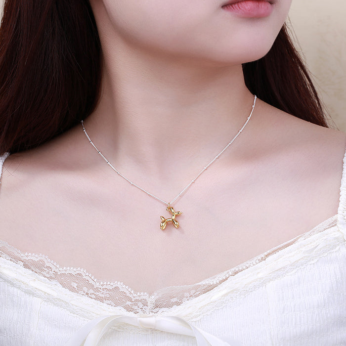 Wholesale Pure silver cartoon necklace, high-end collarbone chain accessory