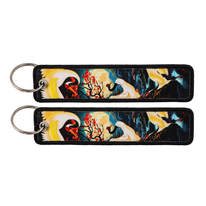 Wholesale Japanese Wave Weaving Marks Keychain Fabric Keychain Accessories