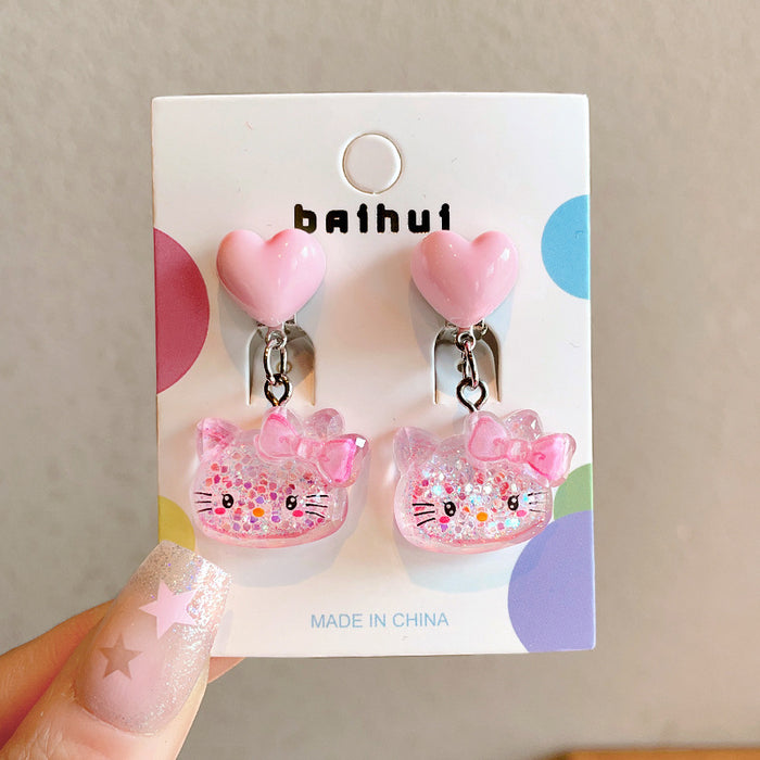 Wholesale Children' s Sweet Princess Jewelry Earrings