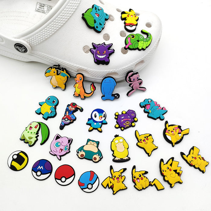 Wholesale Random 10PCS Cartoon PVC Crocs Buckles JDC-SC-WanX002