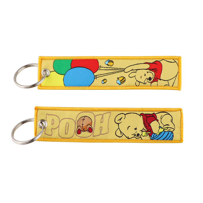 Wholesale Cartoon Cute Capybara Animal Woven Label Lanyard Keychain JDC-KC-KKX005