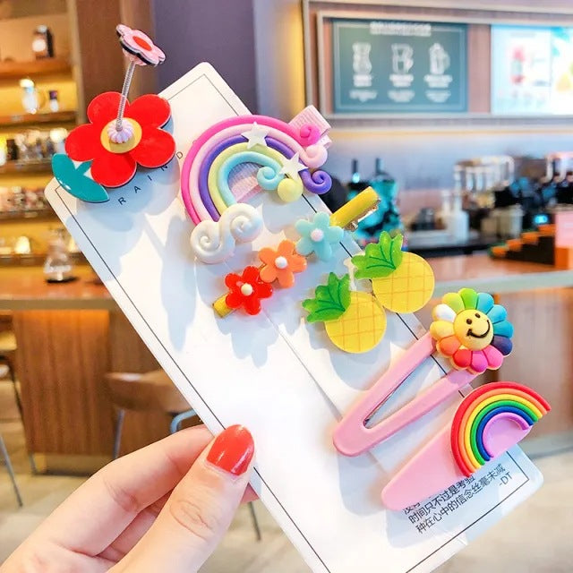 Wholesale Baby hairpins,  children' s hairpins,  cute bowknot fabric clips,  small size,  no hair damage