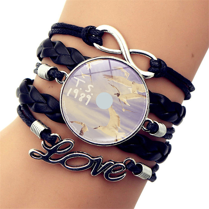 Wholesale Butterfly Multi-layer Leather Woven Bracelet JDC-BT-HengX034