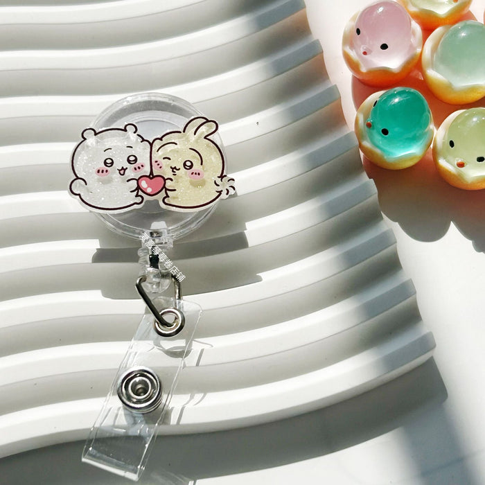 Wholesale Cute student retractable name tag clip Badge Reels