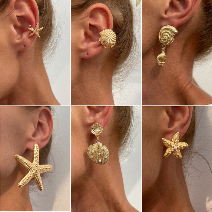Wholesale Jewelry Party Exaggerated Star Earrings Personalized Metal Earrings