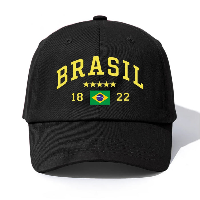 Wholesale Brazil Flag BRASIL Printed Baseball Cap Green Adjustable Outdoor Summer Fashion Accessory