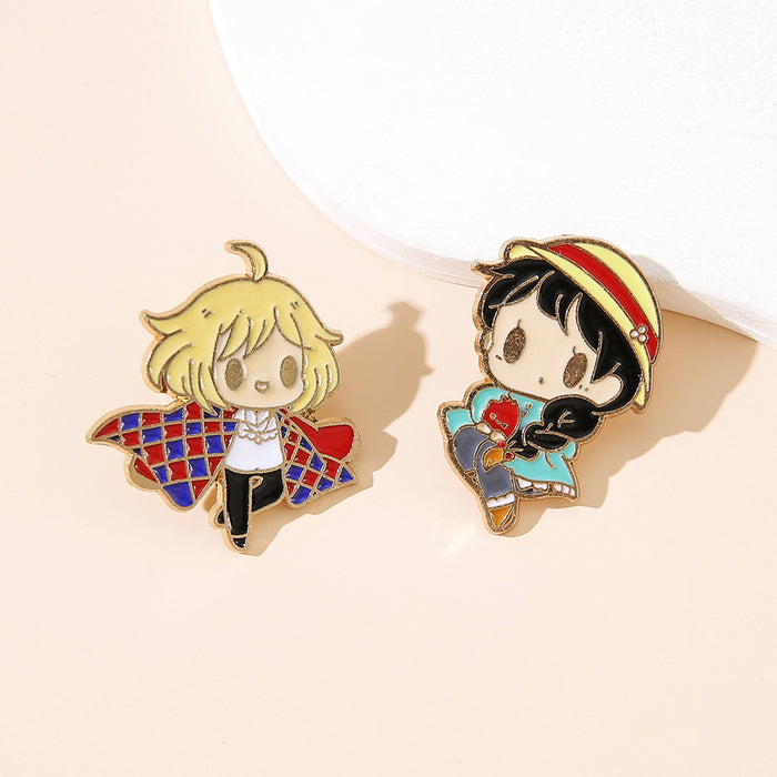 Wholesale Anime Style Cartoon Metal Brooch Pin Decorative Badge For Backpack Hat Fashion Jewelry Accessory