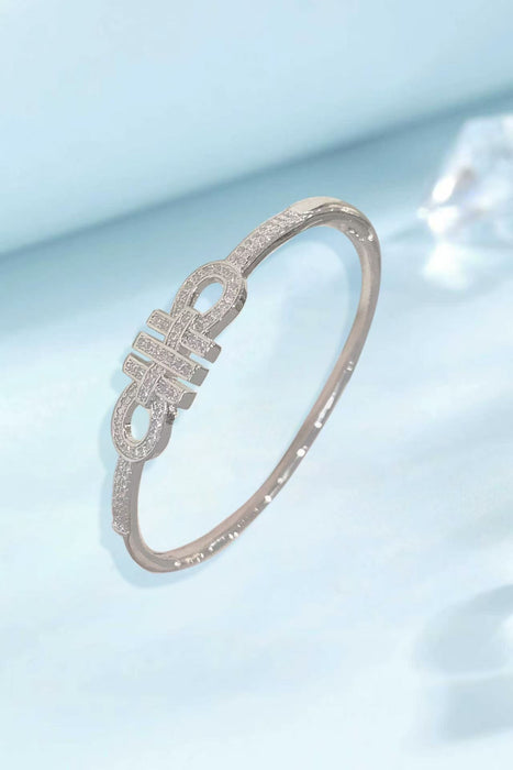 Wholesale Minimalist Zircon Bracelet For Women Gold Plated Copper Jewelry Accessory Trendy Everyday Wear Boutique Resale