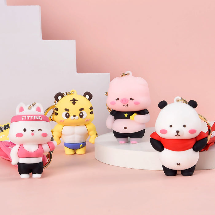 Wholesale PVC Cartoon Animal Doll Keychain JDC-KC-ZhiZ002