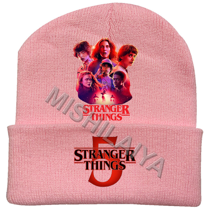 Wholesale Fashionable printed knitted hats outdoor warm hats