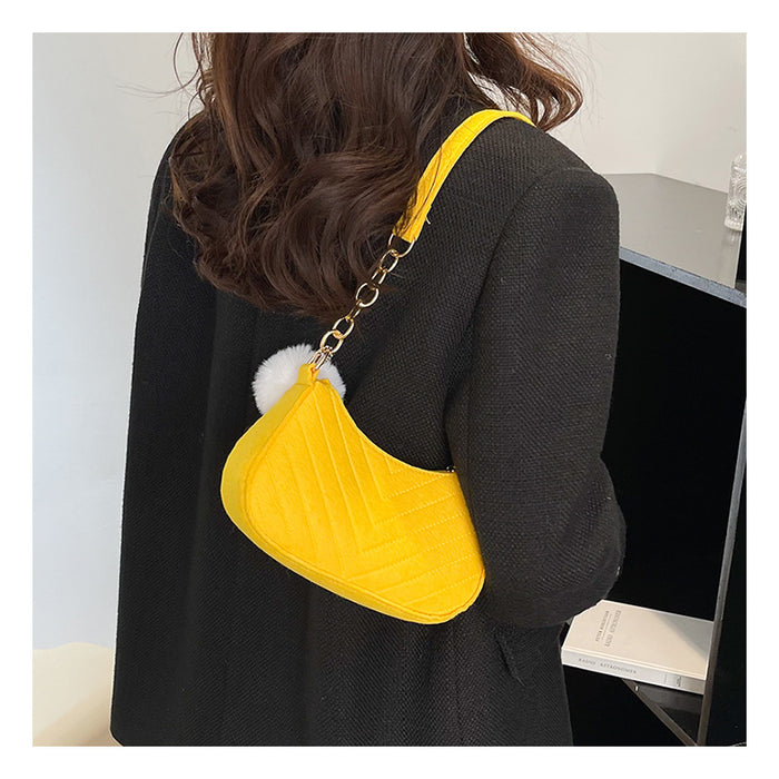 Wholesale Casual Wool Ball PU Shoulder Bag JDC-SD-SYuan007