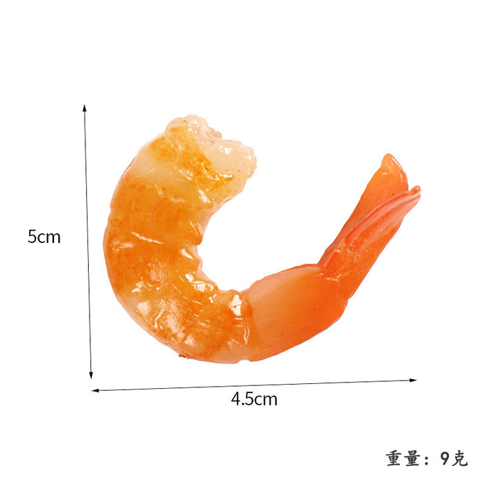 Wholesale PVC Simulated Shrimp Keychain Pendant Food Home Decor Prop MOQ≥5