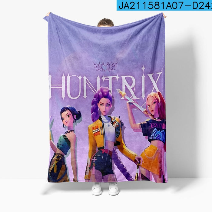 Wholesale Anime peripheral cute blanket nap blanket flannel print for warmth