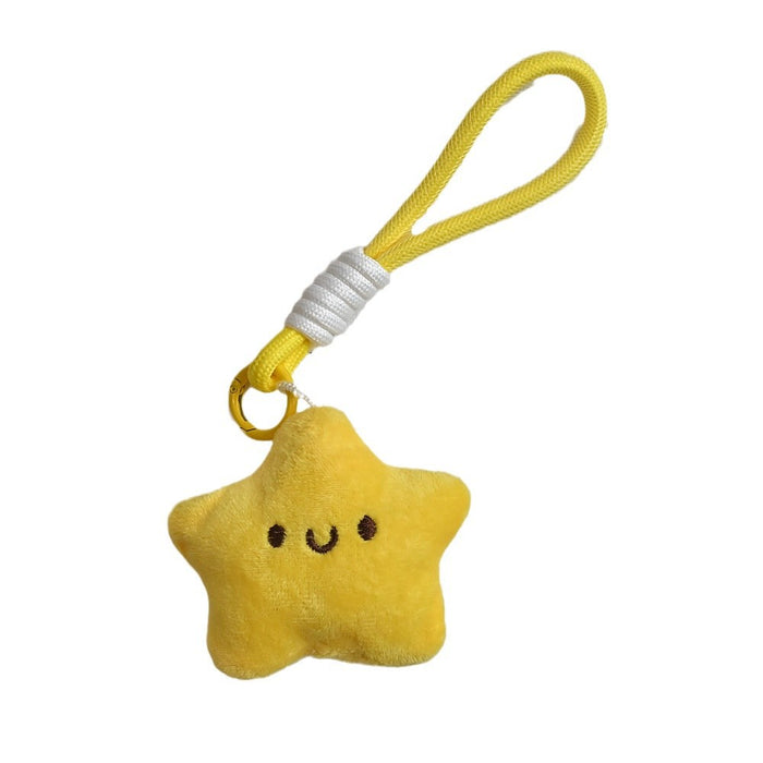 Wholesale Cute Plush Star Doll Pendant Squeaking Doll Keychain Cartoon Accessories Student Backpack Hanging Ornaments