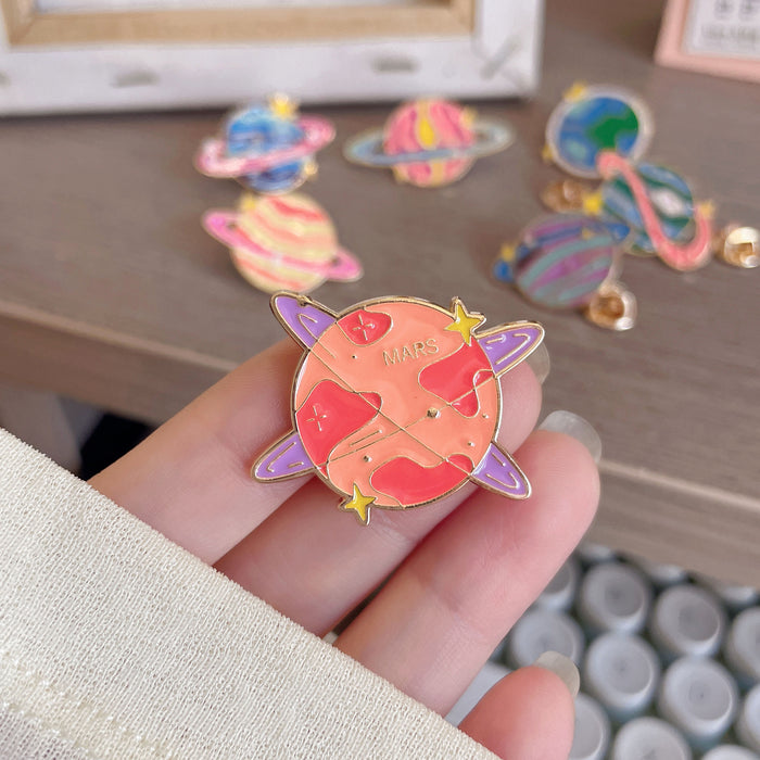 Wholesale Planet Series Eight Major Planets Metal Brooch