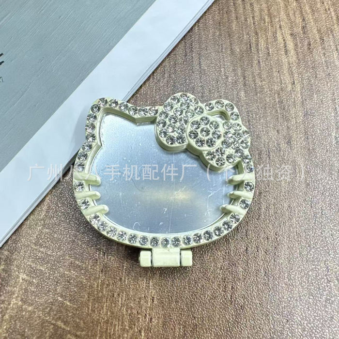 Wholesale Cartoon cat mirror metal phone stand