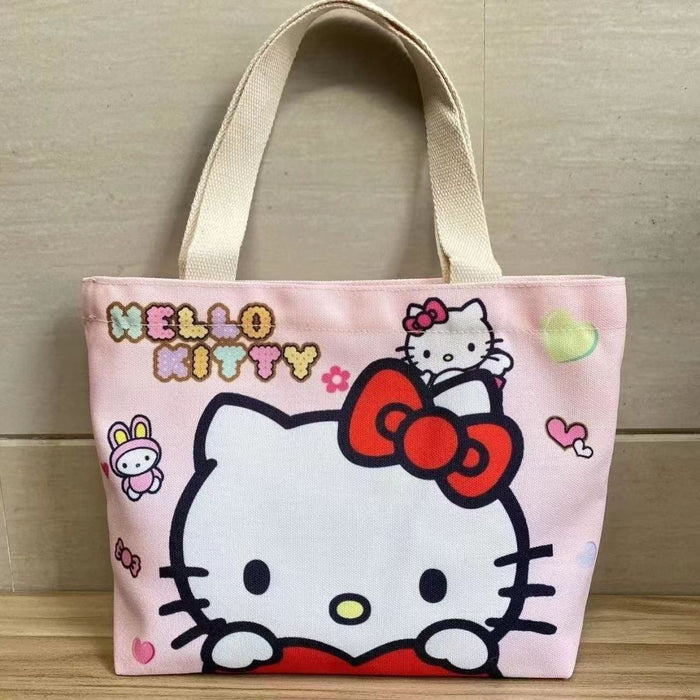 Wholesale Canvas Bag Handbag Instagram Style Cartoon Student Bag Small Bag with Zipper