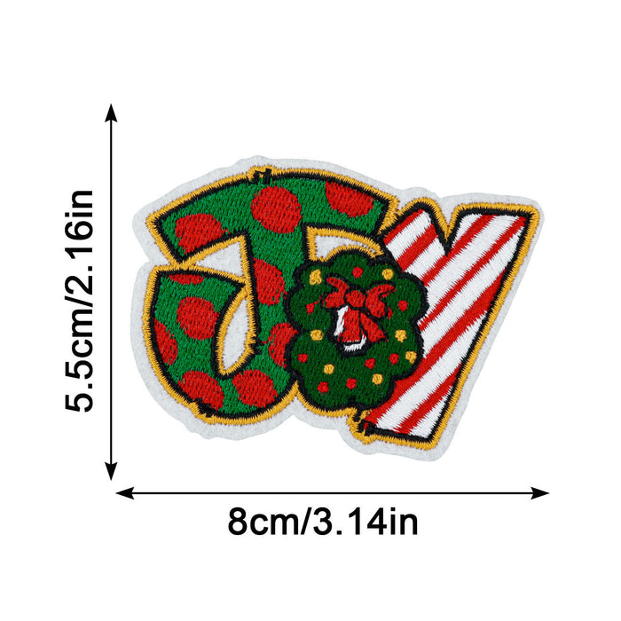 Wholesale Christmas embroidery DIY Patches