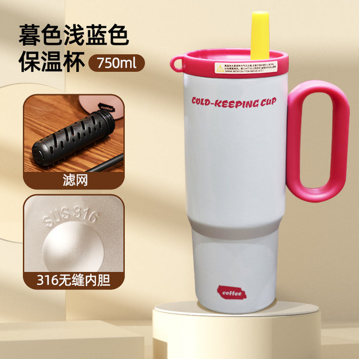 Wholesale Portable Stainless Steel Thermos for Students Drinking Straw Cup