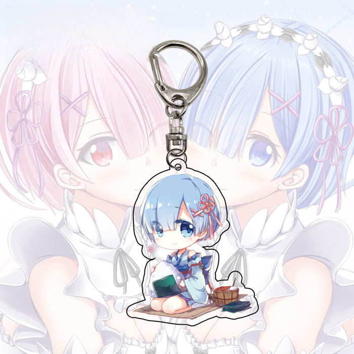 Wholesale Transparent keychain acrylic pendant