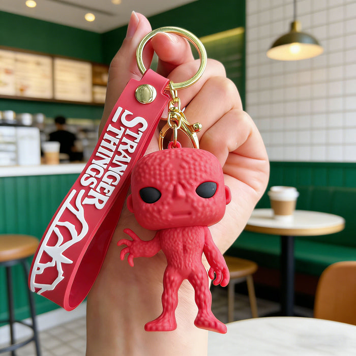 Wholesale Cartoon Dustin Silicone Keychain Car Key Accessory Bag Charm Trendy Gift Boutique Resale MOQ≥2