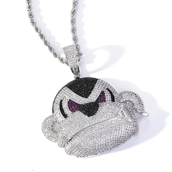 Wholesale Cute Cartoon Micro-paved Zirconia Pendant Necklace