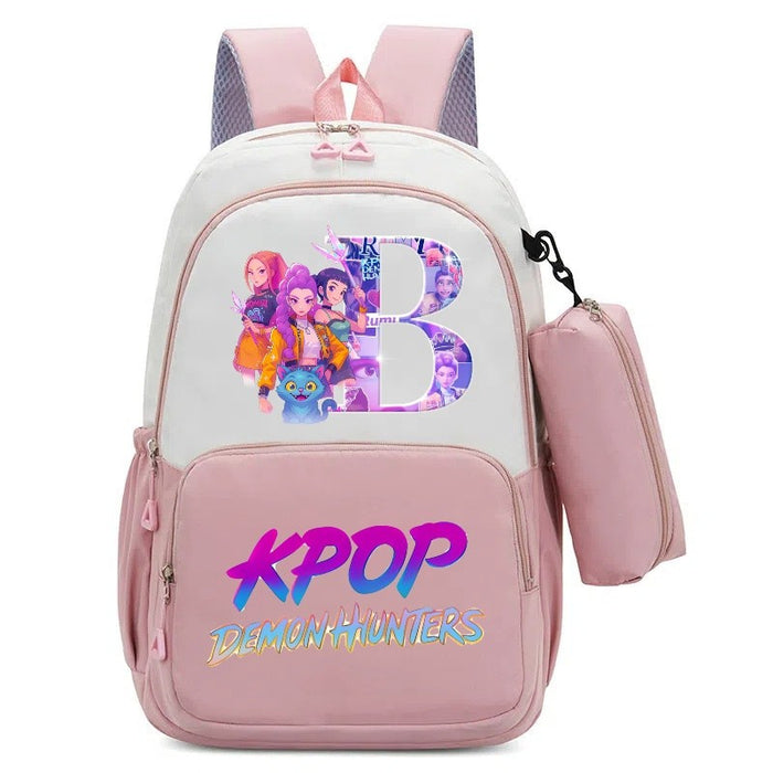 Wholesale Alphabet Cartoon Print Two-Piece Backpack Set for Primary and Middle School Students