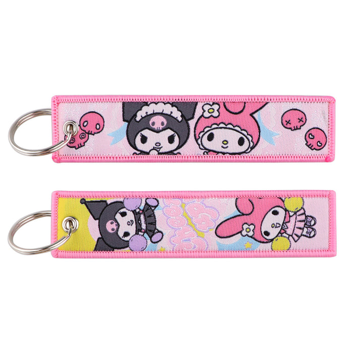 Wholesale Cartoon Cute Woven Label Lanyard Keychain JDC-KC-KKX010