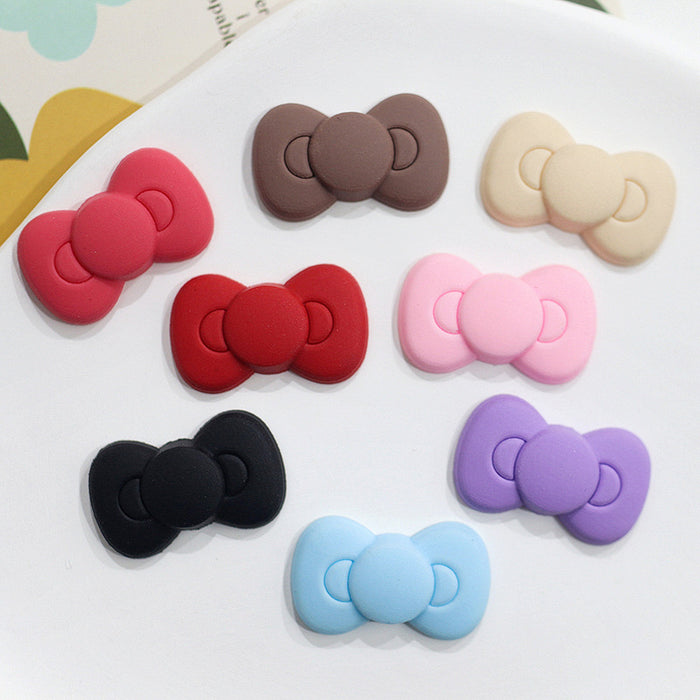 Wholesale 10pcs Cat Bow PVC Soft Adhesive Patch Mobile Phone Case Hole Slippers Accessories Water Cup Accessories