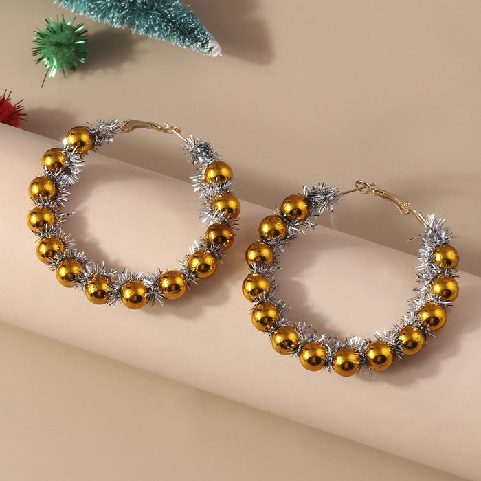 Wholesale Christmas earrings cartoon cute funny elk Christmas tree garland earrings jewelry