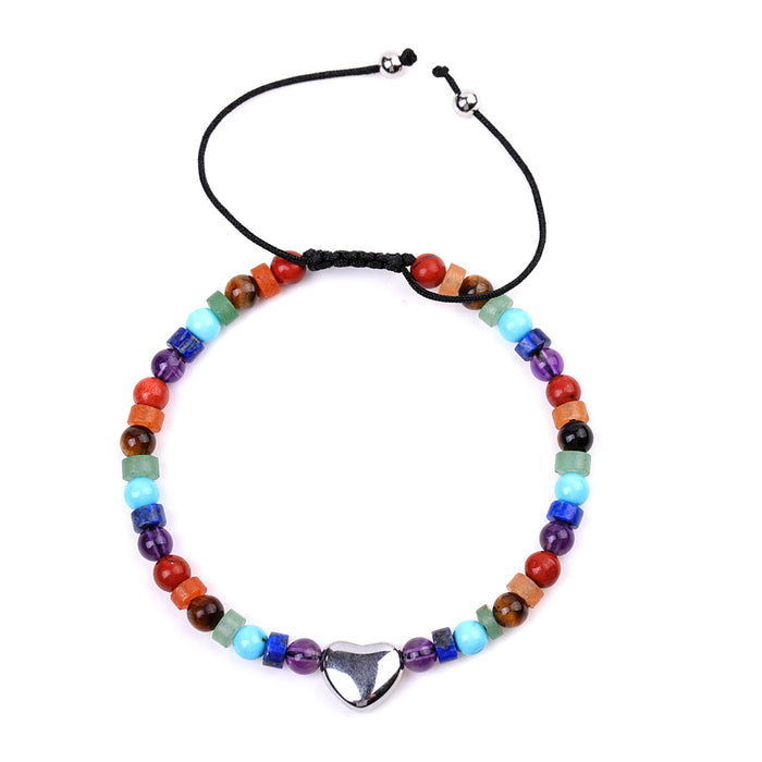 Wholesale Versatile stainless steel turquoise woven bracelet