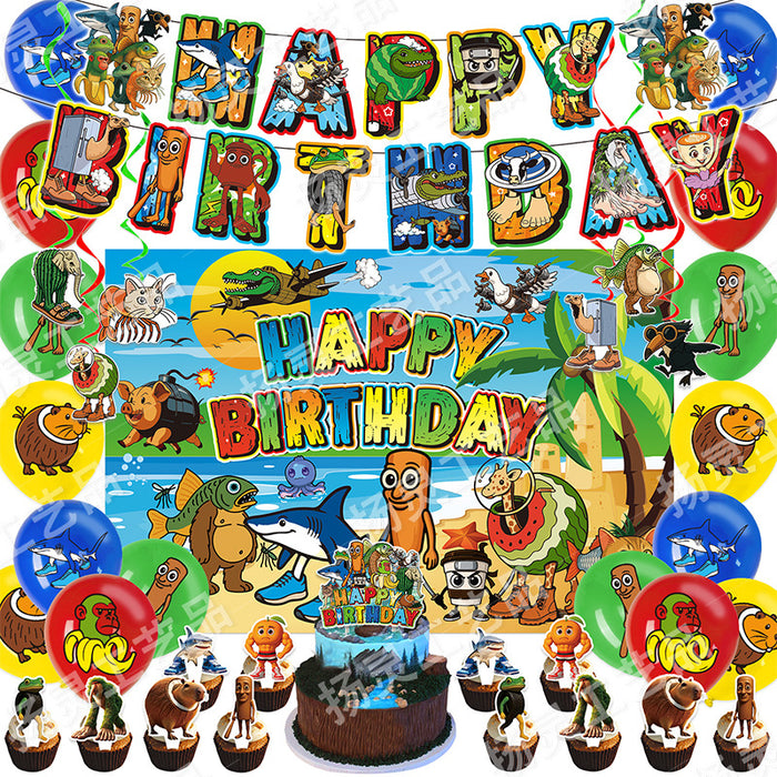 Wholesale American Classic of Mountains and Seas themed balloon decorations for a birthday party